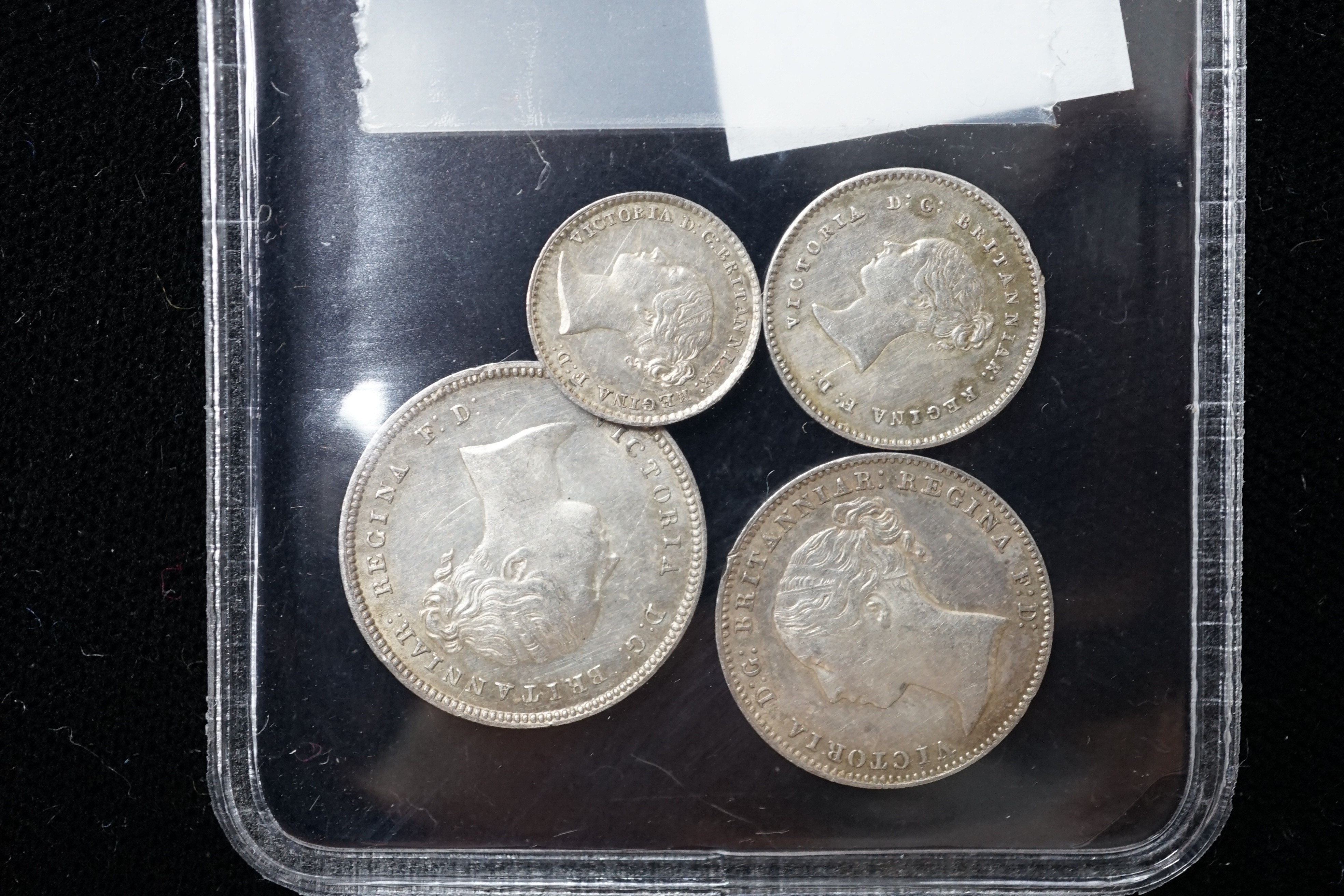 A scarce Victoria silver maundy money set, 1853, uncased